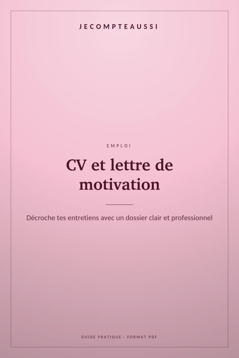 Couverture du guide CV et lettre de motivation : décroche tes entretiens